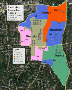 Pine Lake Annextion Map